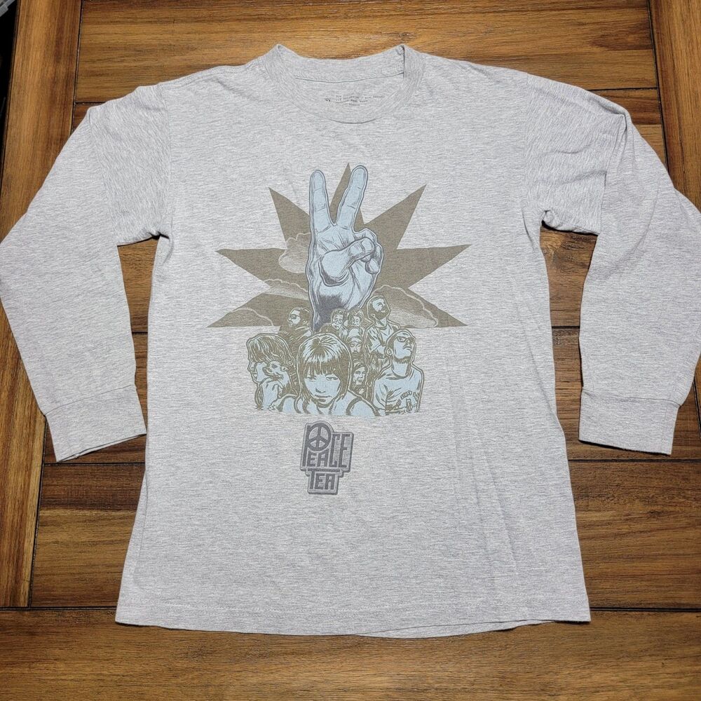 Peace Tea LS Grey Tee Peace People - Size Small